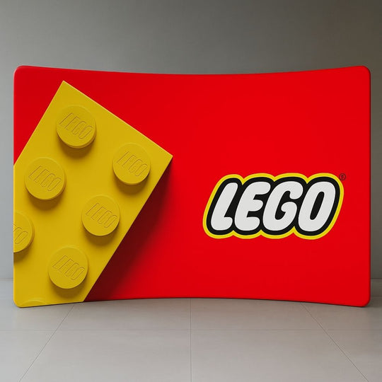 Double-Sided Curved Tension Fabric Exhibition Backdrop Display inc. Graphic Printing - 3000mm