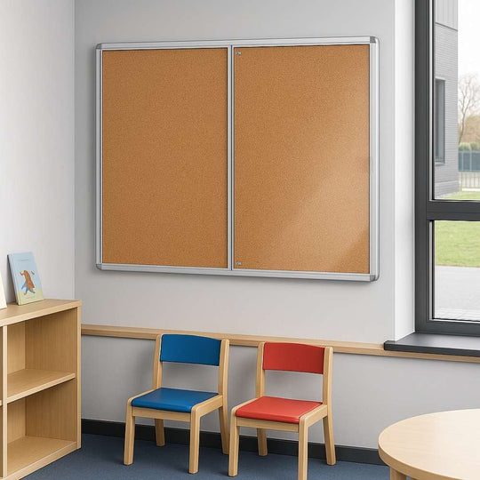 Tamperproof Cork Aluminium Frame Noticeboard - 1800mm x 1200mm