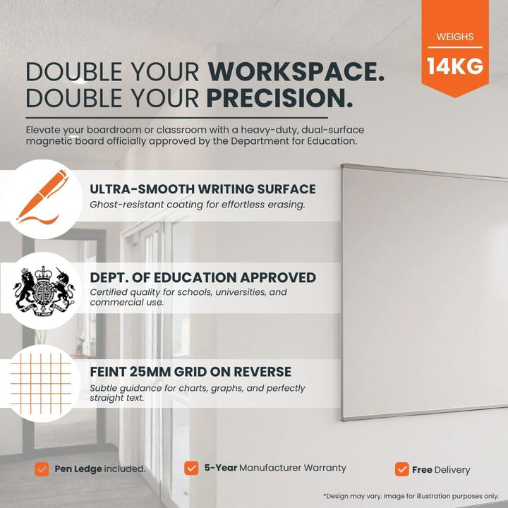 heavy-duty-dual-surface-magnetic-whiteboard-with-smooth-writing-finish-for-classroom-or-boardroom