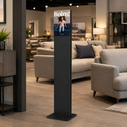 Black A4 Floorstanding Totem Poster Display Stand