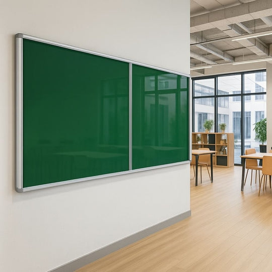 Fire Retardant Tamperproof Green Felt Noticeboard - 2400mm x 1200mm