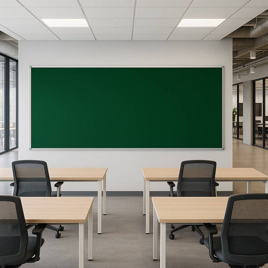 Green Felt Noticeboard with Aluminium Frame - 2400mm x 1200mm
