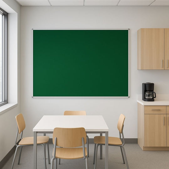 Green Felt Noticeboard with Aluminium Frame - 1500mm x 1200mm