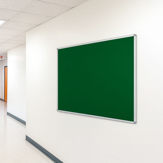 Green Felt Noticeboard with Aluminium Frame - 1200mm x 900mm