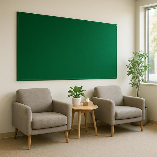 Unframed Fire Retardant Green Felt Noticeboard - 1800mm x 1200mm