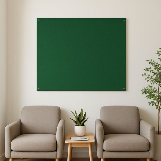 Unframed Fire Retardant Green Felt Noticeboard - 1200mm x 1200mm
