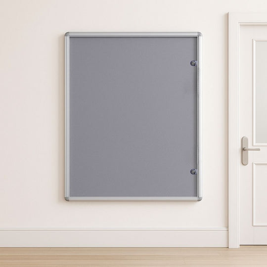 Fire Retardant Tamperproof Grey Felt Noticeboard - 1200mm x 1200mm