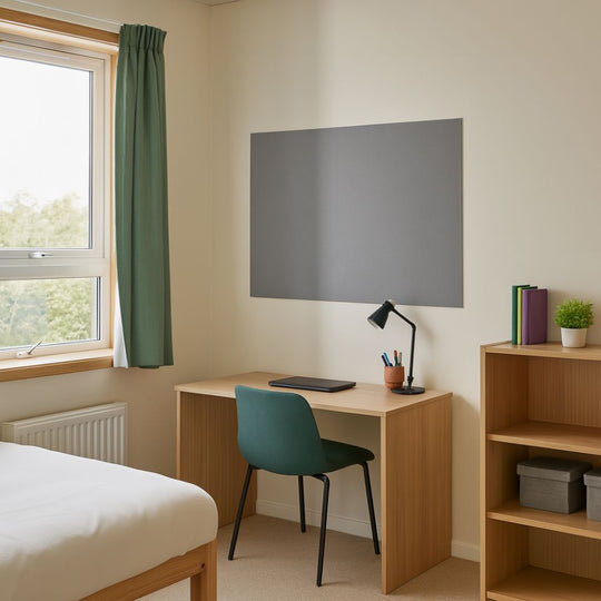 Unframed Fire Retardant Grey Felt Noticeboard - 900mm x 600mm