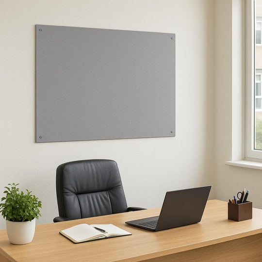 Unframed Grey Felt Noticeboard - 900mm x 1200mm