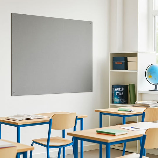 Unframed Fire Retardant Grey Felt Noticeboard - 1500mm x 1200mm