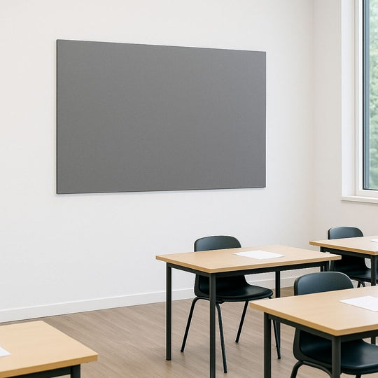 Unframed Fire Retardant Grey Felt Noticeboard - 900mm x 1200mm