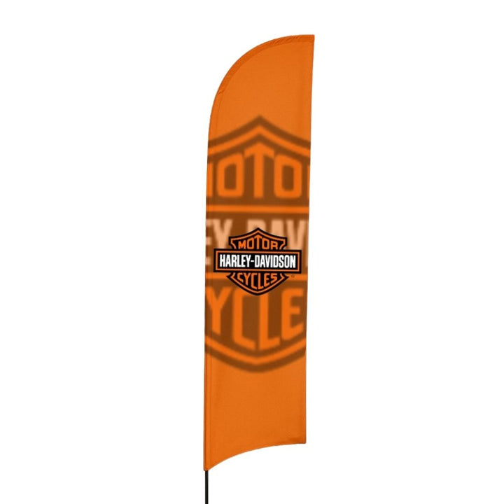 Tall feather flag 3.2m – single-sided custom banner with car wheel base for forecourt displays or promotional events