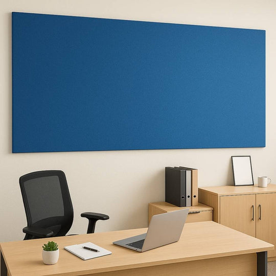 Unframed Fire Retardant Blue Felt Noticeboard - 2400mm x 1200mm