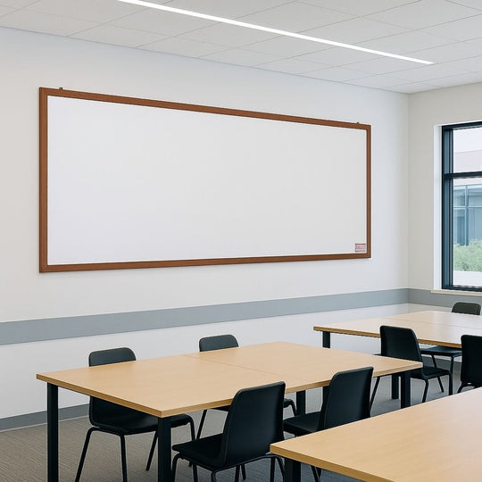 Eco-Friendly Whiteboard in Wood Effect Frame - 2400 x 1200mm