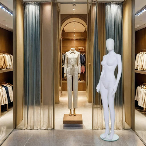 Matt White Egg Head Female Mannequin