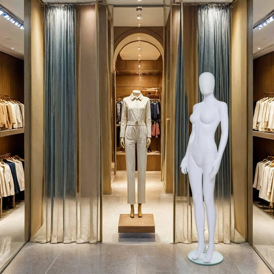 Matt White Egg Head Female Mannequin