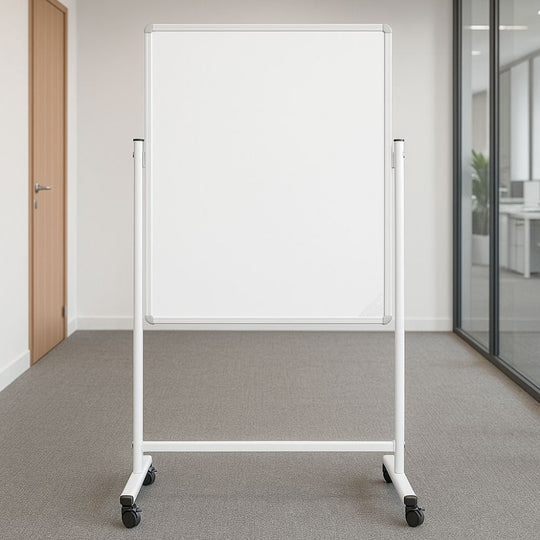 Non-Magnetic Portrait Mobile Whiteboard - 1200mm x 1500mm