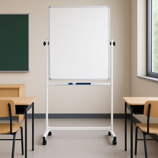 Magnetic Swivel Portrait Mobile Whiteboard - 900mm x 1200mm