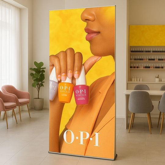 Premium Double Sided Aluminium Front Loading Roller Banner Stand for 2100mm High x 1200mm Wide Banners