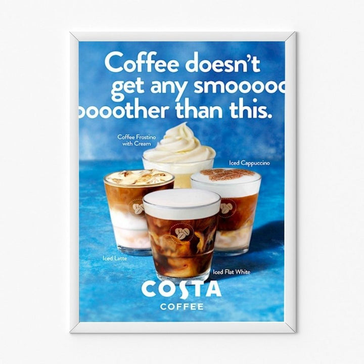 Wall-mounted A1 poster holders – set of 10 white snap frames with 25mm edges and secure fixings