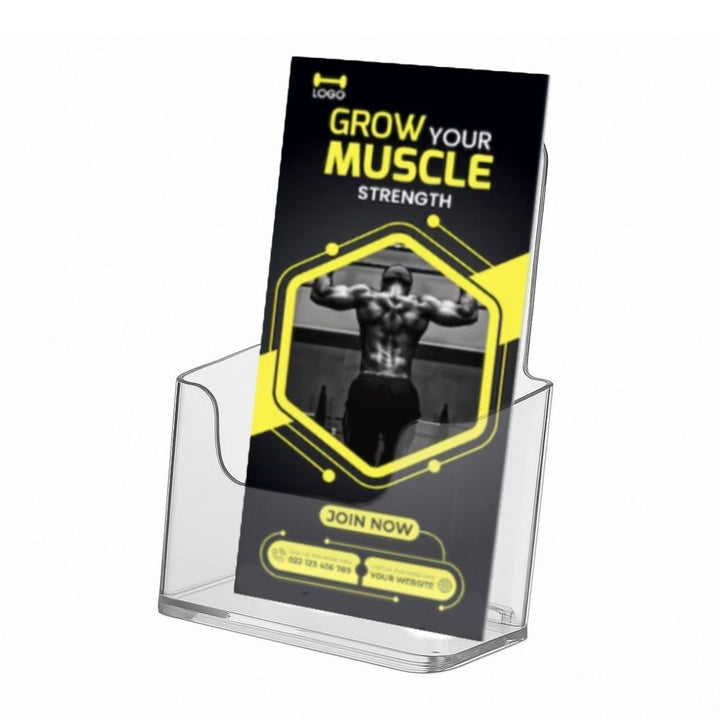Countertop DL leaflet holders – 18-pack portrait brochure display stands for point-of-sale and front desks