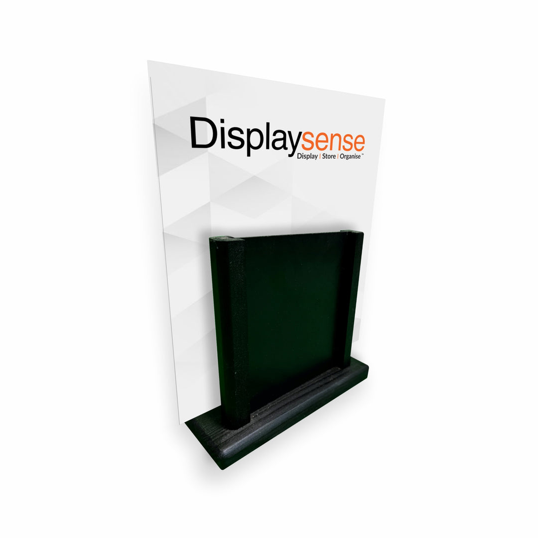 Pack of 5 Black Wood Countertop Menu Holders | Displaysense