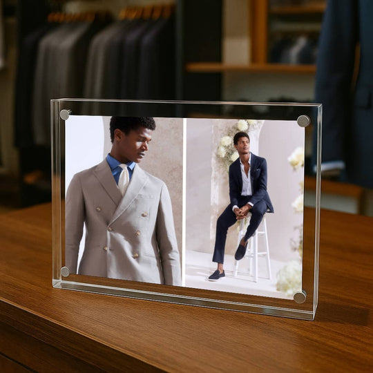 Pack of 6 A4 Magnetic Acrylic Block - 30mm