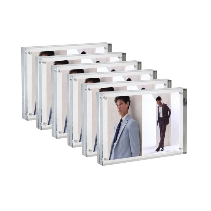 Heavy-duty A4 acrylic display blocks – magnetic closure and 30mm profile, perfect for retail signage
