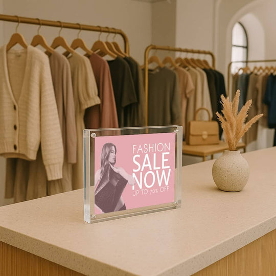 Pack of 6 A5 Magnetic Acrylic Block - 15mm