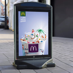 A0 black pavement sign – premium heavy-duty design with refillable water base and dual poster display