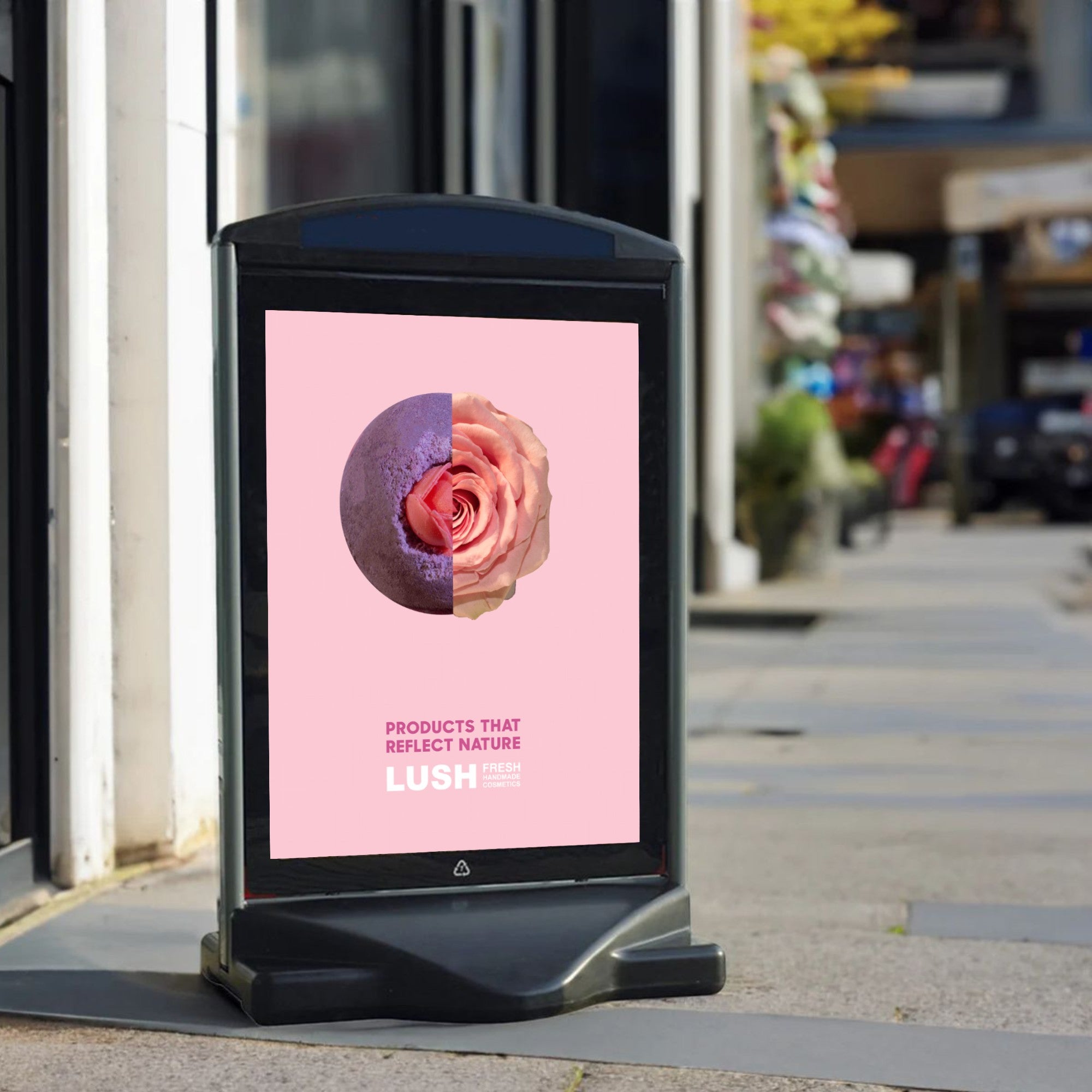 Premium A1 black heavy-duty pavement sign with a sturdy water-filled base, double-sided for maximum visibility.
