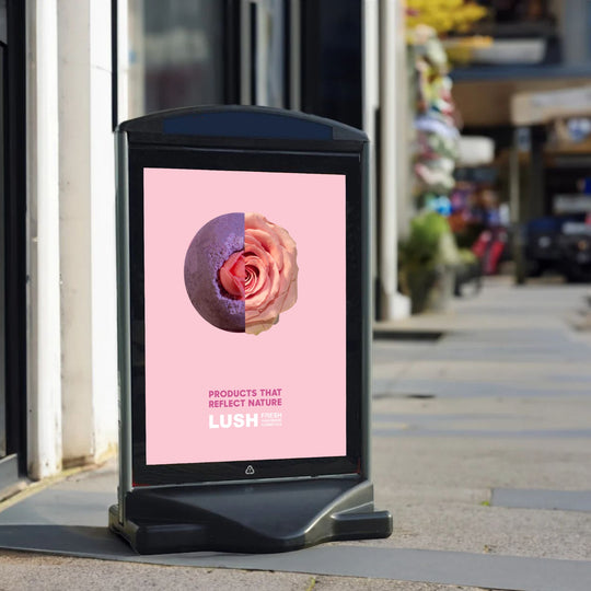 Premium A1 Black Heavy Duty Water Base Pavement Sign Double Sided