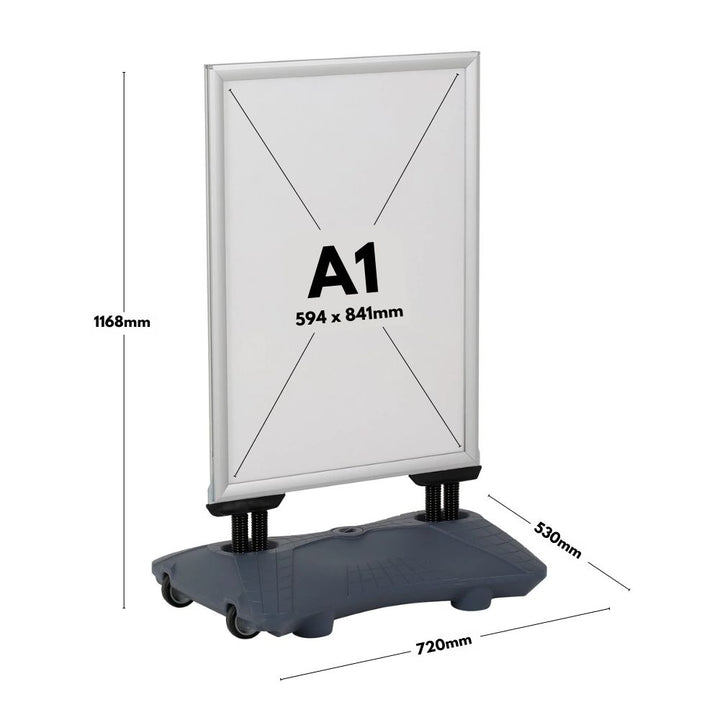 Information Sign Weatherproof A1 Silver Water Weatherproof Pavement Sign| Displaysense