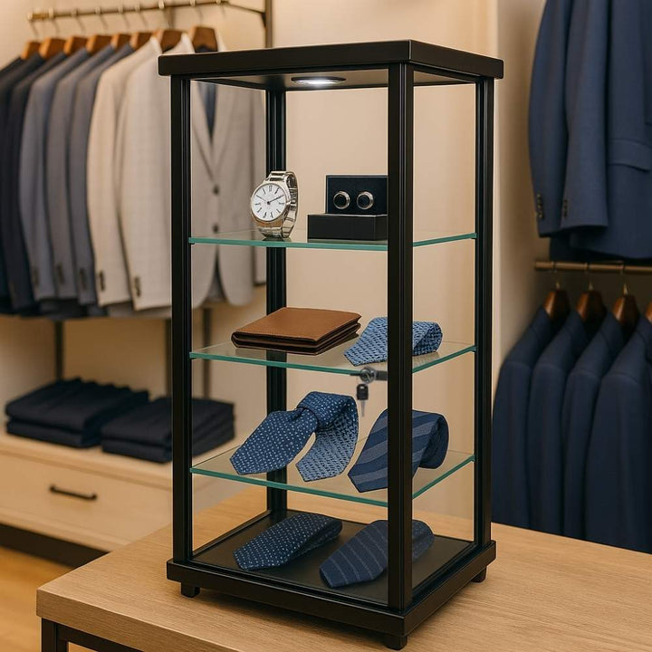 Countertop Glass Display Cabinets – Lockable & LED | Displaysense
