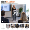 Watch this video to see how our lectern podium combines style and stability for professional presentations. Designed for conferences, events, and speeches, it offers a sleek, functional platform with a durable build. Perfect for creating a confident and organised speaking setup.