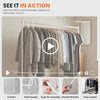 White commercial-grade clothes rail – durable 4ft x 5ft unit ideal for hanging stock or creating neat displays
