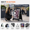 Black A1 A-frame sign – robust, weather-resistant poster display for shops and cafés