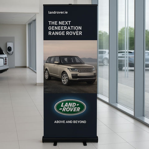 Black Aluminium Roller Banner Stand - Suitable to Hold 2000mm High x 800mm Wide Banners