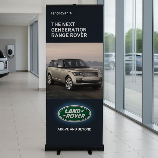 Black Aluminium Roller Banner Stand - Suitable to Hold 2000mm High x 800mm Wide Banners