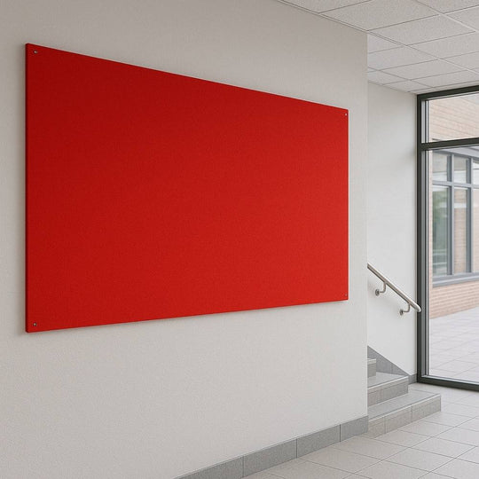 Unframed Fire Retardant Red Felt Noticeboard - 1800mm x 1200mm