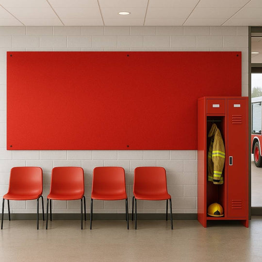 Unframed Red Felt Noticeboard - 2400mm x 1200mm