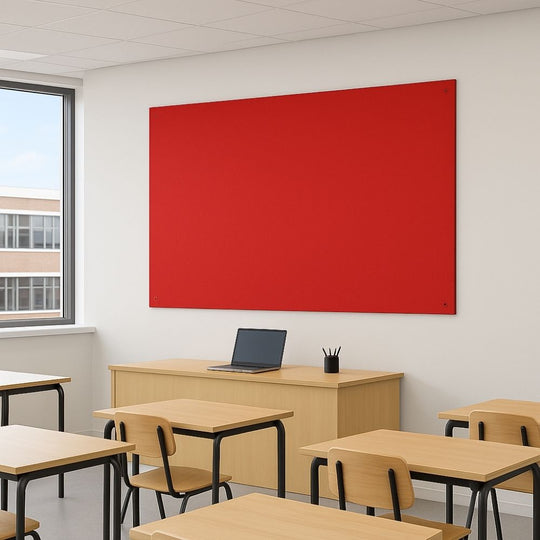 Unframed Red Felt Noticeboard - 1500mm x 1200mm