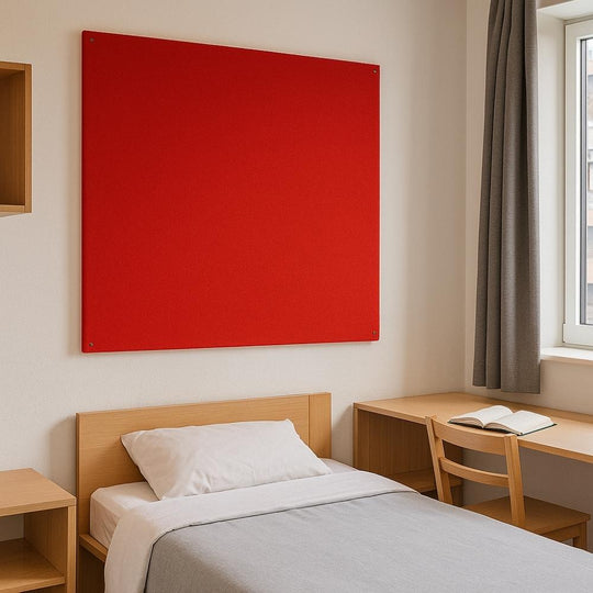 Unframed Fire Retardant Red Felt Noticeboard - 1200mm x 1200mm