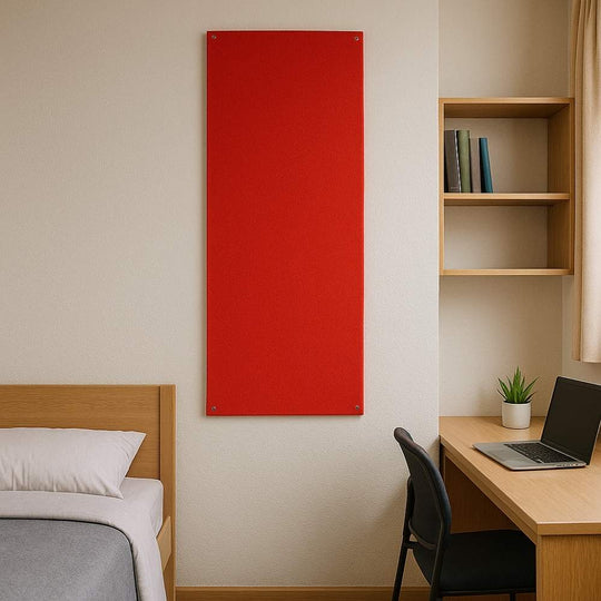 Unframed Fire Retardant Red Felt Noticeboard - 1800mm x 600mm