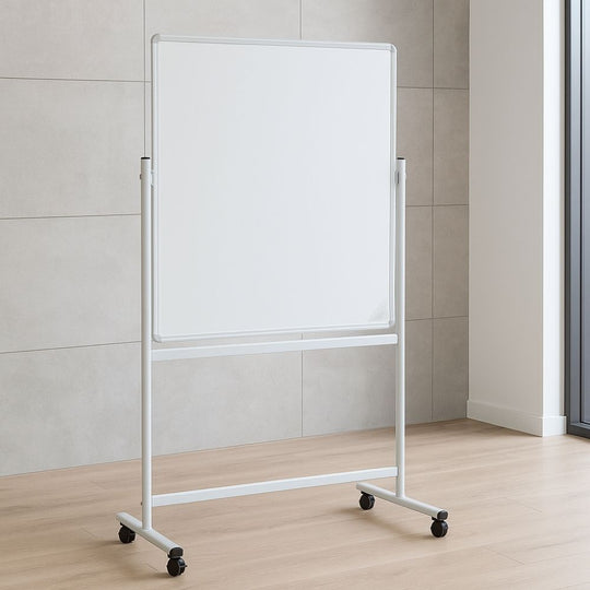 Non-Magnetic Portrait Mobile Whiteboard - 900mm x 1200mm