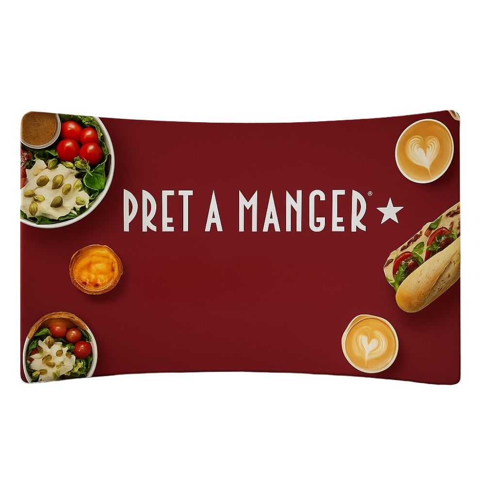 5000mm curved double-sided display – printed tension fabric backdrop for large-scale exhibitions and marketing events  