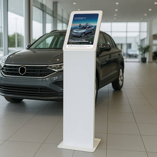 White A4 Freestanding Showroom Poster Display Stand