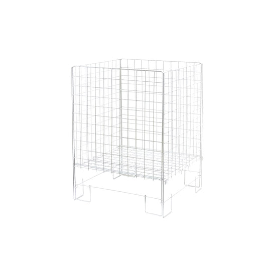 White Rust-Resistant Steel Collapsible Dump Bin - 635mm Wide x 770mm High