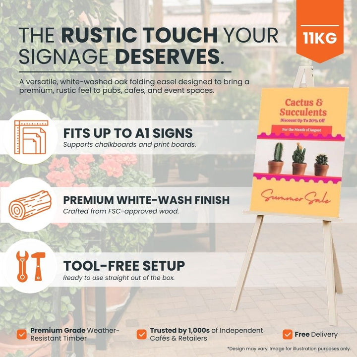white-washed-oak-easel-for-a1-signs-used-for-retail-promotions-and-garden-centre-displays-with-easy-setup