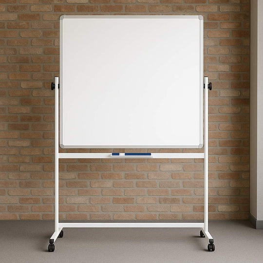 Magnetic Swivel Landscape Mobile Whiteboard - 1200mm x 1200mm